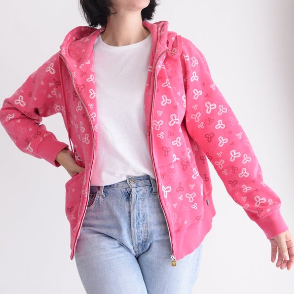 Aritzia | Tops | Aritzia Tna Pink Bunny Hughoodie Sweater Zip Up Tna Logo Size Xlarge Barbiecore 